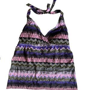 Mossimo Tankini Halter tie back, size Small